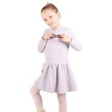 TOONTOY Kız Çocuk Kapşonlu Taş İşlemeli Elbise, 6 Yaş, 16196-, Gri Melanj, Kız Çocuklar