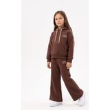 Toontoy Kız Çocuk Kapüşonlu Baskılı Eşofman Takım - 7 Yaş - Vişne