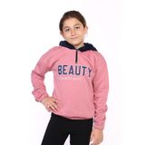 Toontoy Kız Çocuk Kapüşonlu Baskılı Sweatshirt Gül Kurusu 12-13 YAŞ