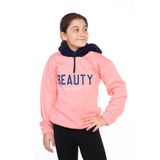 Toontoy Kız Çocuk Kapüşonlu Baskılı Sweatshirt Somon 6-7 YAŞ