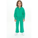 Toontoy Kız Çocuk Kapüşonlu Eşofman Takım - 2 Yaş - Çimen Yeşili
