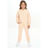 Toontoy Kız Çocuk Kapüşonlu Eşofman Takım - 5 Yaş - Bej