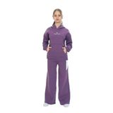 TOONTOY Kız Çocuk Kapüşonlu Eşofman Takım, 6-7 Yaş, 6-7 Yaş, 24630, Mor, kız-çocuk