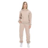 Toontoy Kız Çocuk Kapüşonlu Eşofman Takım Bej 10-11 YAŞ