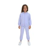 Toontoy Kız Çocuk Kapüşonlu Eşofman Takım Mavi 3 YAŞ
