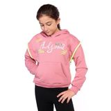 Toontoy Kız Çocuk Kapüşonlu Fermuar Detaylı Baskılı Sweatshirt Gül Kurusu 6 YAŞ