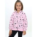 Toontoy Kız Çocuk Kapüşonlu Hırka Pembe 2 YAŞ