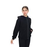 Toontoy Kız Çocuk Kapüşonlu Hırka Siyah 10-11 YAŞ