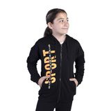 Toontoy Kız Çocuk Kapüşonlu İki Yanı Cep Detaylı Baskılı Hırka Turuncu 6-7 YAŞ