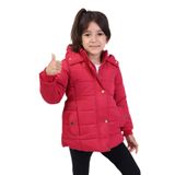 TOONTOY Kız Çocuk Kapüşonlu Mont 3 Yaş, 3 Yaş, 22500, Vişne, Kız Çocuklar