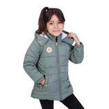 TOONTOY Kız Çocuk Kapüşonlu Mont 3 Yaş, 3 Yaş, 22501, Yeşil, Kız Çocuklar