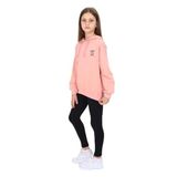 Toontoy Kız Çocuk Kapüşonlu Sportıve S Baskılı Taytlı Takım Koyu Pudra 13-14 YAŞ