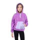 TOONTOY Kız Çocuk Kapüşonlu Sweatshirt, 8-9 Yaş, 22628, Lila, kız-çocuk