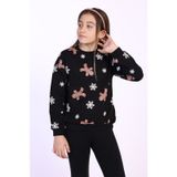 Toontoy Kız Çocuk Kar Taneli Kurabiye Baskılı Sweatshirt