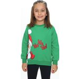 Toontoy Kız Çocuk Kardan Adam Ho Ho Ho Baskılı Sweatshirt