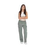 TOONTOY Kız Çocuk Kargo Cep Detaylı Eşofman Alt, Koyu Yeşil, 6-7 Yaş