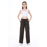 Toontoy Kız Çocuk Kargo Cepli Pantolon