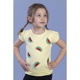 Toontoy Kız Çocuk Karpuz Nakışlı T-Shirt - 3 Yaş - Sarı