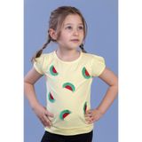 TOONTOY Kız Çocuk Karpuz Nakışlı Tişört 2 Yaş, 2 YAŞ, 10907-, Sarı, Kız Çocuklar