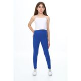 Toontoy Kız Çocuk Karyoka Dikişli Tayt Saks 10-11 YAŞ
