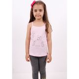 Toontoy Kız Çocuk Kedi Baskılı Atlet - 1 Yaş - Pembe