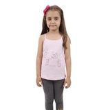Toontoy Kız Çocuk Kedi Baskılı Atlet Pembe