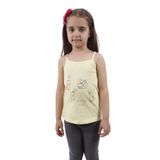 Toontoy Kız Çocuk Kedi Baskılı Atlet Sarı