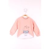 Toontoy Kız Çocuk Kedi Baskılı Sweatshirt