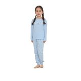 TOONTOY Kız Çocuk Kelebek Baskılı Pijama Takım 3 Yaş, 3 Yaş, 24894, Mavi, kız-çocuk