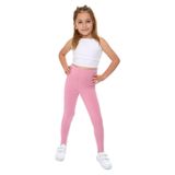 Toontoy Kız Çocuk Kirpi Baskılı Tayt Gül Kurusu 4 YAŞ