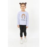 Toontoy Kız Çocuk Kirpi Baskılı Tişört