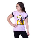 TOONTOY Kız Çocuk Kız Baskılı Kolları İnci Detaylı Tişört 10 Yaş, 10 Yaş, 10992-, Pembe, Kız Çocuklar