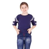 TOONTOY Kız Çocuk Kol Detaylı Tişört 12 Yaş, 12 Yaş, 10914-, Lacivert, Kız çocuk