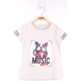 Toontoy Kız Çocuk Kol Kulaklıklı Köpek Baskılı T-Shirt - 3 Yaş - Kahverengi