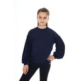 Toontoy Kız Çocuk Kolları Balon Okul Sweatshirt Lacivert 13-14 YAŞ