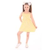 TOONTOY Kız Çocuk Komple Baskılı Elbise, 3 Yaş, 22454, Sarı, Kız Çocuklar
