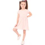 Toontoy Kız Çocuk Komple Baskılı Elbise - 5 Yaş - Pudra