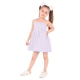 Toontoy Kız Çocuk Komple Baskılı Elbise Mavi 6 YAŞ