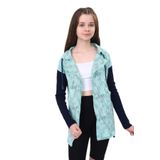 Toontoy Kız Çocuk Komple Baskılı Hırka Su Yeşili 8 YAŞ
