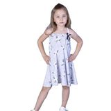 Toontoy Kız Çocuk Komple Çiçek Desenli Elbise Gri Melanj 6 YAŞ