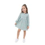 TOONTOY Kız Çocuk Komple Desenli Elbise, 6 Yaş, 22496, Yeşil, Kız Çocuklar