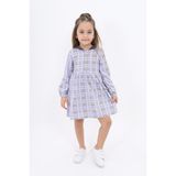 Toontoy Kız Çocuk Komple Desenli Elbise Lila 5 YAŞ