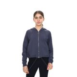 Toontoy Kız Çocuk Komple Kalp Baskılı Kapüşonlu Hırka Füme 13-14 YAŞ