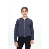 Toontoy Kız Çocuk Komple Kalp Baskılı Kapüşonlu Hırka Füme 6-7 YAŞ