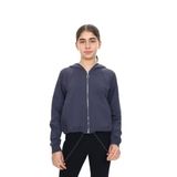 Toontoy Kız Çocuk Komple Kalp Baskılı Kapüşonlu Hırka Füme 8-9 YAŞ