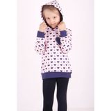 Toontoy Kız Çocuk Komple Kalp Desenli Sweatshirt - 5 Yaş - Açık Pembe