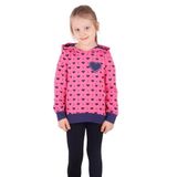 TOONTOY Kız Çocuk Komple Kalp Desenli Sweatshirt, 6 Yaş, 16204-, Fuşya, kız-çocuk