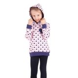 TOONTOY Kız Çocuk Komple Kalp Desenli Sweatshirt Açık Pembe, 5 Yaş, 16204-, Açık Pembe, kız-çocuk