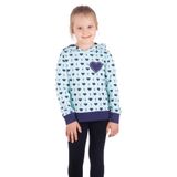 Toontoy Kız Çocuk Komple Kalp Desenli Sweatshirt Mint Yeşili 6 YAŞ