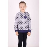 Toontoy Kız Çocuk Komple Kalp Desenli Sweatshirt